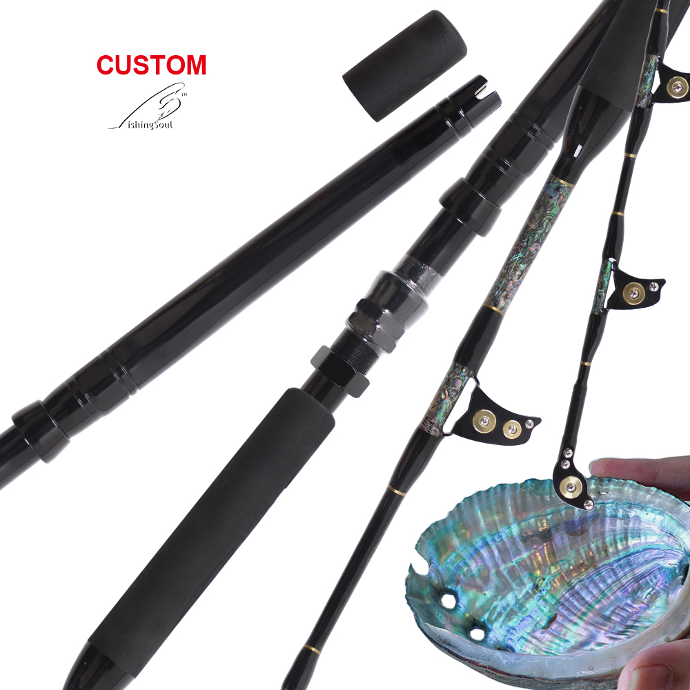 GMR008 5X_ TROLING ROD aluminum straight butt boat fishing rod 